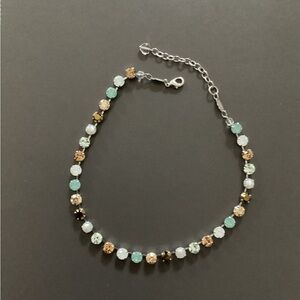 Sabika multi-colored crystal necklace. Charm sold separately.